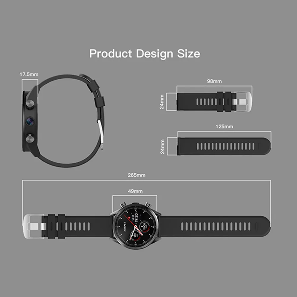 Kospet Hope 4G Smartwatch телефон Android 7 1 четырехъядерный 3 ГГц ГБ 32 8.0MP камера IP67 BT V4.0