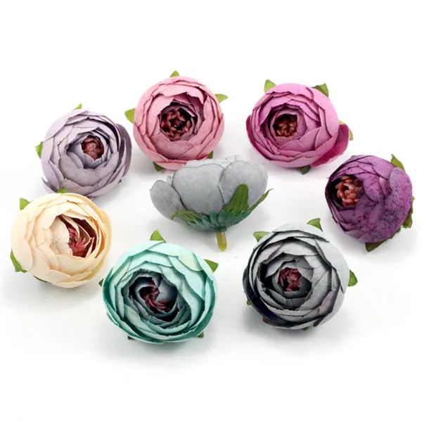 Lucia crafts, 5 шт./лот, диаметр 3,5 см, искусственный цветок камелии, ручная работа, для дома, декоративные, свадебные, искусственные цветы A1004 - Цвет: Mixed colors