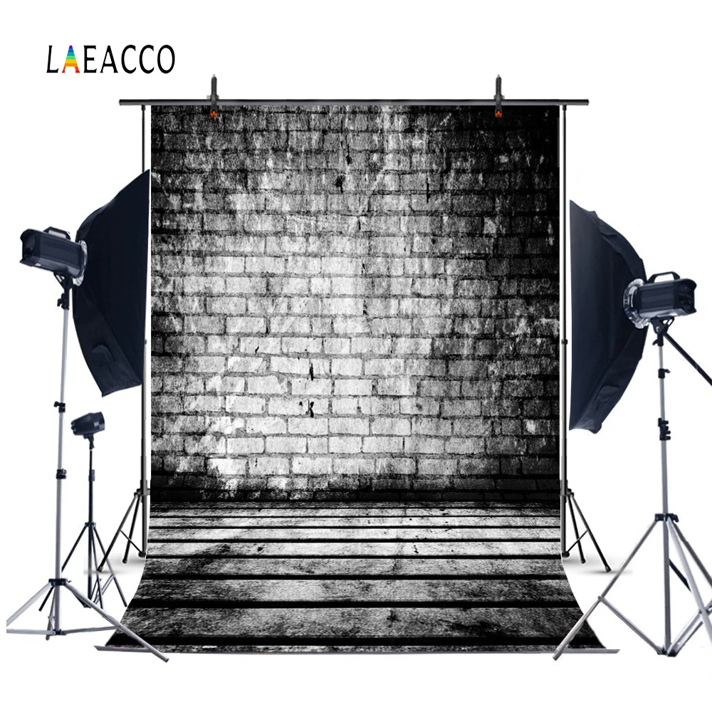 Laeacco выцветающий Черный винтажный Старый кирпичный фотографический фон для