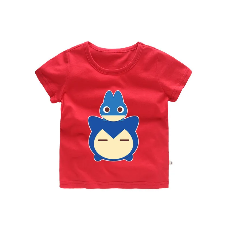 От 2 до 12 лет дети Snorlax футболка для маленьких девочек Летнее платье с героями