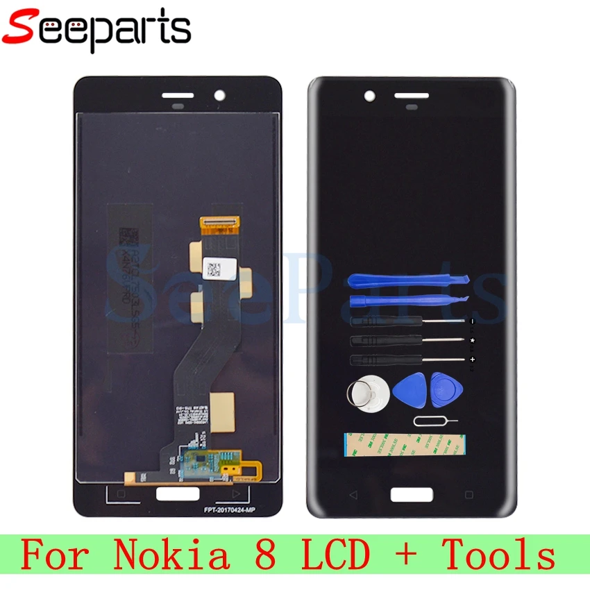 

100% Tested For Nokia N8 LCD Display Touch Screen Digitizer Sensor Assembly Replacement 2560*1440 5.3" For Nokia 8 LCD