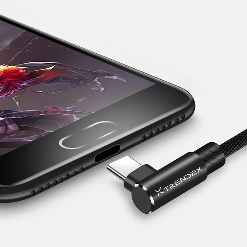 Кабель для быстрой зарядки и синхронизации данных 1/2/3 м с углом 90 градусов USB 3 0 Тип C шнур Sony Xperia Samsung Galaxy