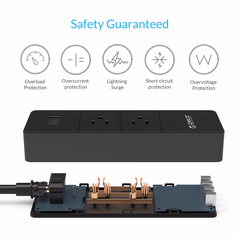 ORICO 4 USB защита от перенапряжения разъем питания для смартфона Интеллектуальное