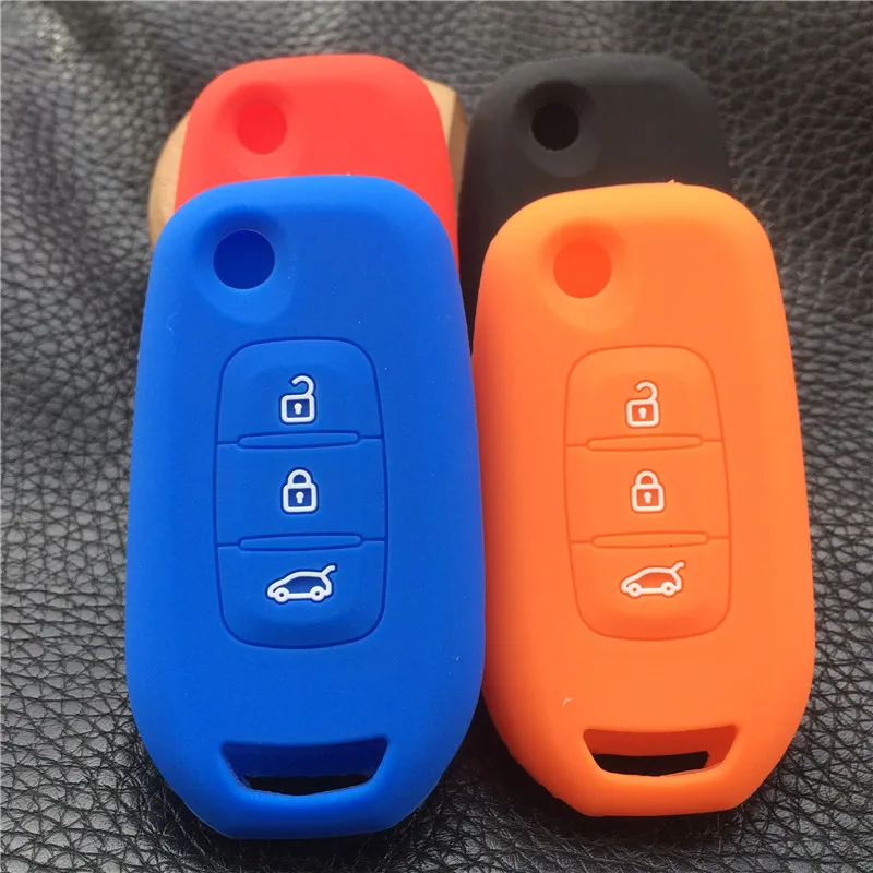 Силиконовый чехол для автомобильного ключа renault kadjar с 3 кнопками|car key case cover|key for
