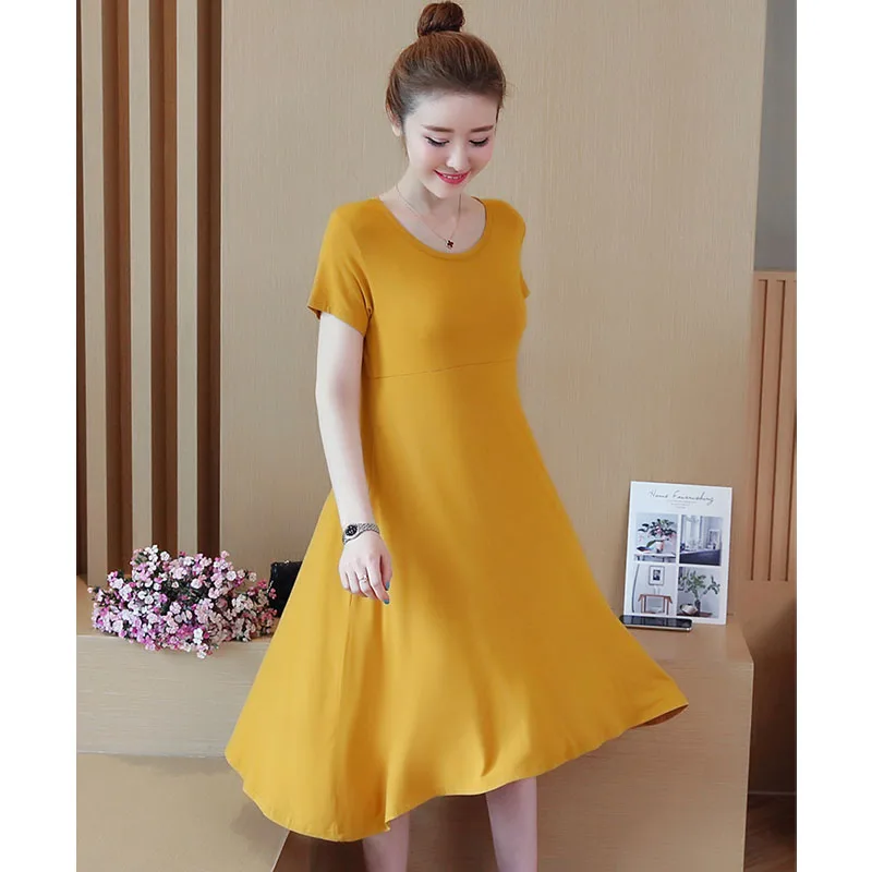 Летние платья с короткими рукавами Одежда для беременных женщин Vestidos платье
