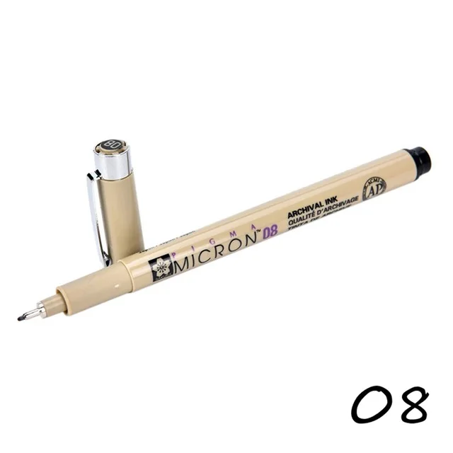 08 1 шт. игла Sakura Pigma Micron для рисования эскиза мультфильм archival чернила гелевая ручка Stoney анимация товары для рукоделия - Цвет: 08
