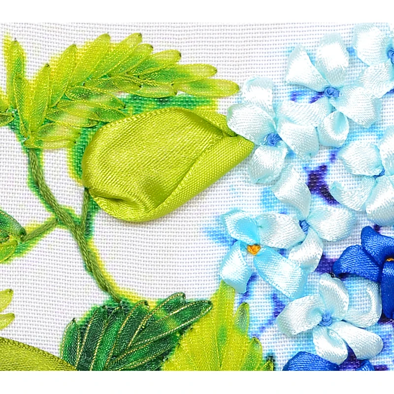 Ленты для рукоделия вышивка 3d цветок гортензии Набор вышивки крестиком шитье