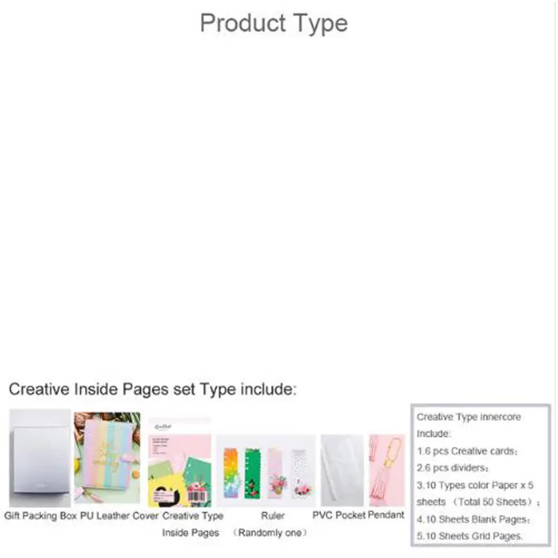 Yiwi Lovedoki Радужная спиральная записная книжка планировщик A5 A6 журнал органайзера милые Dokibook дневник бизнес планирования школьные принадлежности канцелярские товары магазина - Цвет: Creative