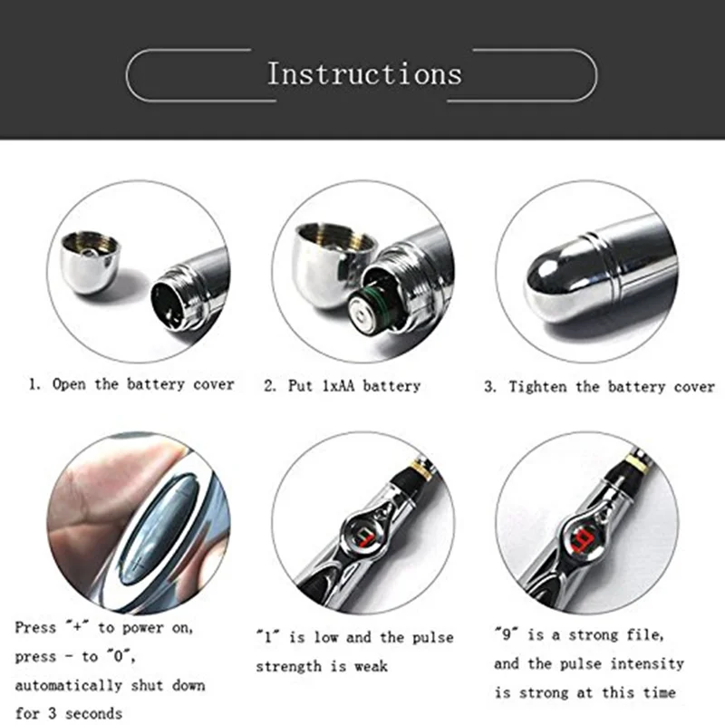 New Arrival Electric Acupuncture Magnet Therapy Heal Massage Pen Meridian Energy |