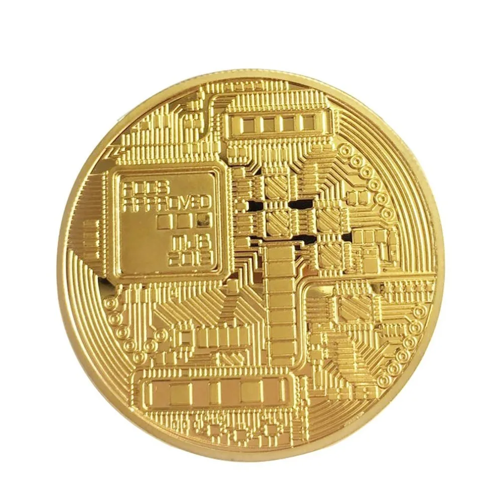 Позолоченная монета Биткоин коллекционный подарок бит Монета Casascius реальные