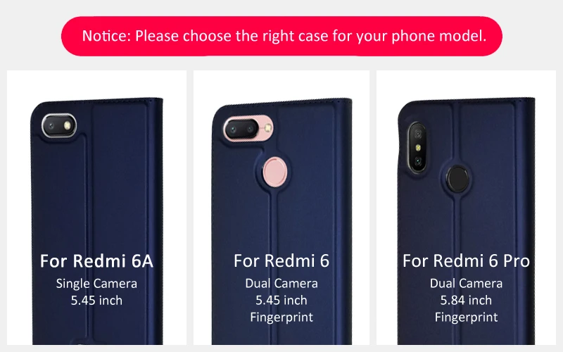 Чехол из мягкой искусственной кожи для Redmi 6A, чехол-книжка с отделениями для карт, кожаный чехол-книжка для Xiaomi Redmi6A Redmi 6A 6 Pro, чехол, Новинка