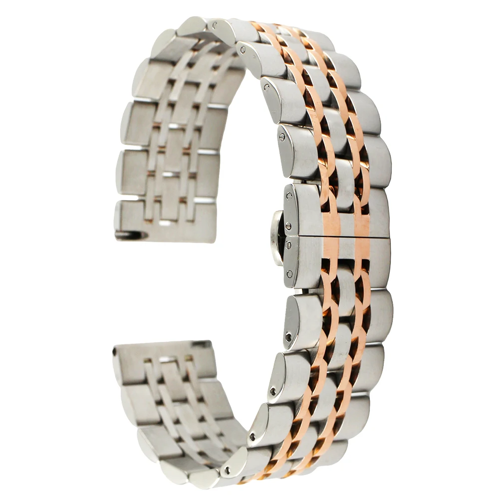 

22mm Stainless Steel Watch Band for Vector Luna / Meridian Metal Strap Wrist Loop Belt Bracelet Black Silver Blue Rose Gold