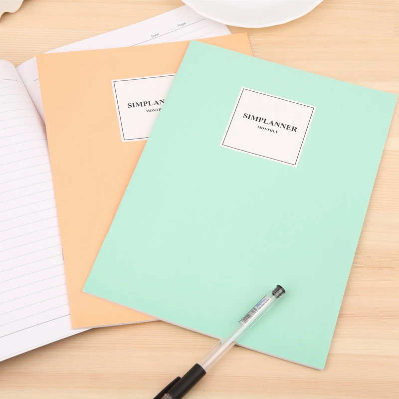 1 шт. конфетный цвет случайный модный простой стиль дневник блокнот календарь