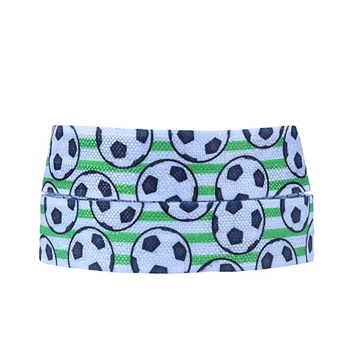 

Wholesale cheap price soccer printed sports foe, 5/8" spandex nylon fold over elastic