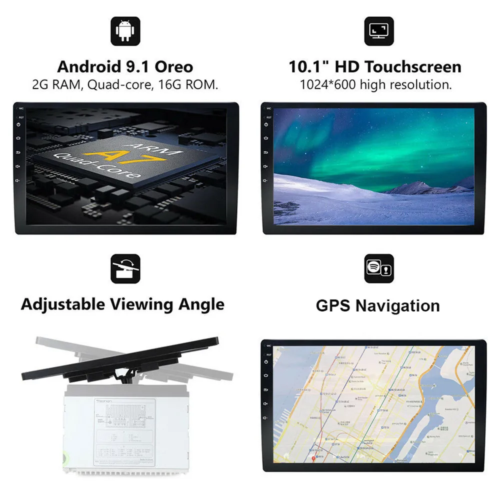 10 1 &quot2 Din Android 9 автомобильное радио универсальное 2DIN Авто gps стерео плеер Bluetooth Wifi