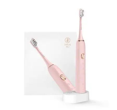 X3 pink SOOCAS X3, электрическая зубная щетка для взрослых, usb зарядка, звуковая зубная щетка, Bluetooth APP, ультра звуковая зубная щетка es 4, режим очистки xiaomi - Цвет: X3 pink