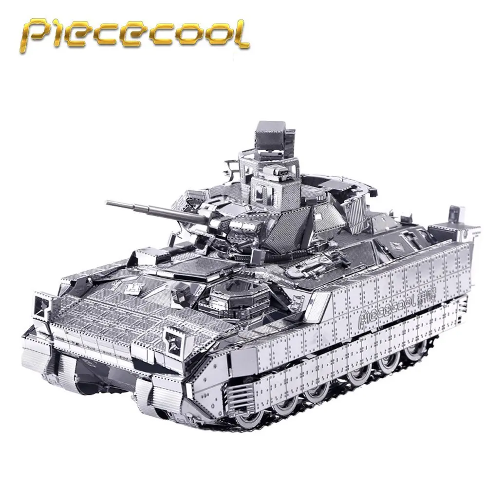 Piececool M2A3 Bradley IFV Танк 3D металлическая головоломка DIY лазерная резка мини джигпилы