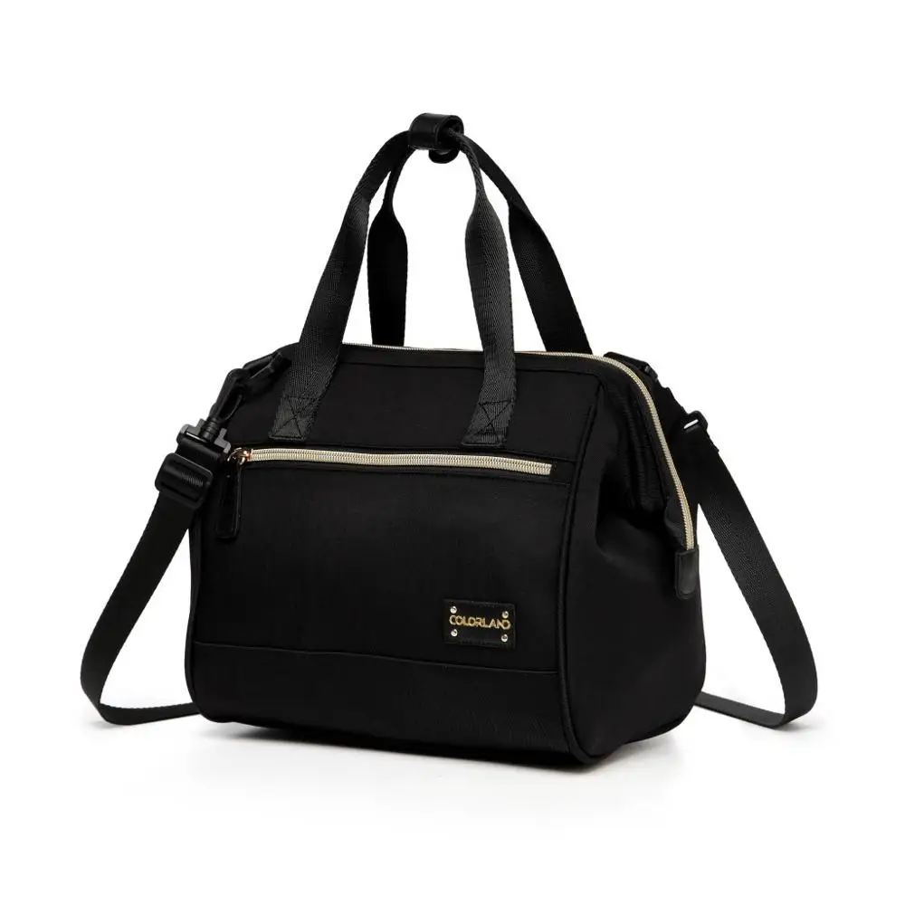 BLACK Colorland Пеленки сумки Tote для мамы детские сумки изоляционная сумка с внутренним покрытием из алюминиевой фольги подогреватель детского питания Термос ланч бокс термо-мешок - Цвет: BLACK