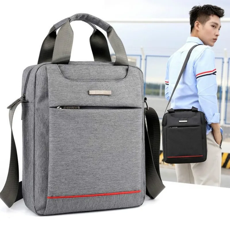 

A4 Oxford cloth men's handbag casual business briefcase men's shoulder bag slung multi-layer middle-aged casual messenger bag