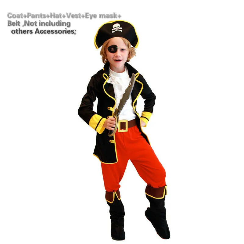 Pirate Costume for Boys Halloween Kids Children Fantasia Infantil Carnival Party Fancy Dress Child Cosplay Christmas | Тематическая