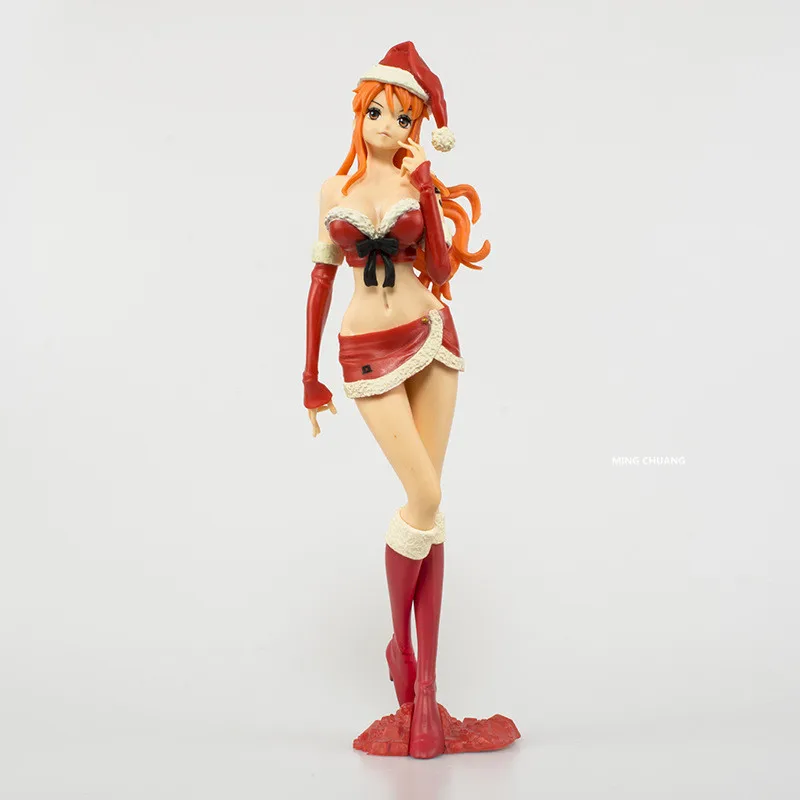 

ONE PIECE The Straw Hat Pirates Roronoa Zoro Partner Glamour Christmas Lade Nami PVC 25CM Action Figure Toy J246