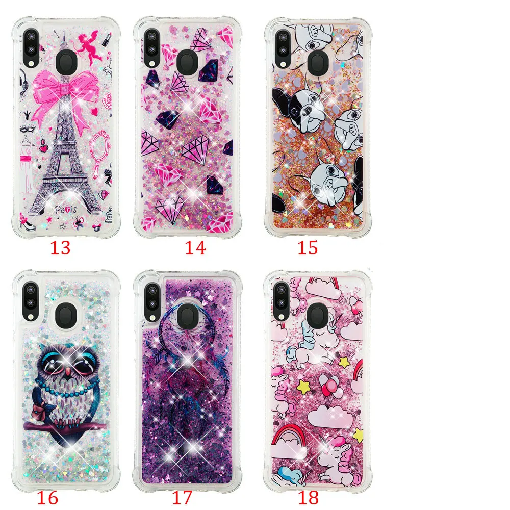 Cartoon Paris Bling skin Glitter Quicksand Liquid Mobile Phone Clear Back case For Sony XZ2 Compact L2 XA2 XA1 XZ1 XZ Premium |