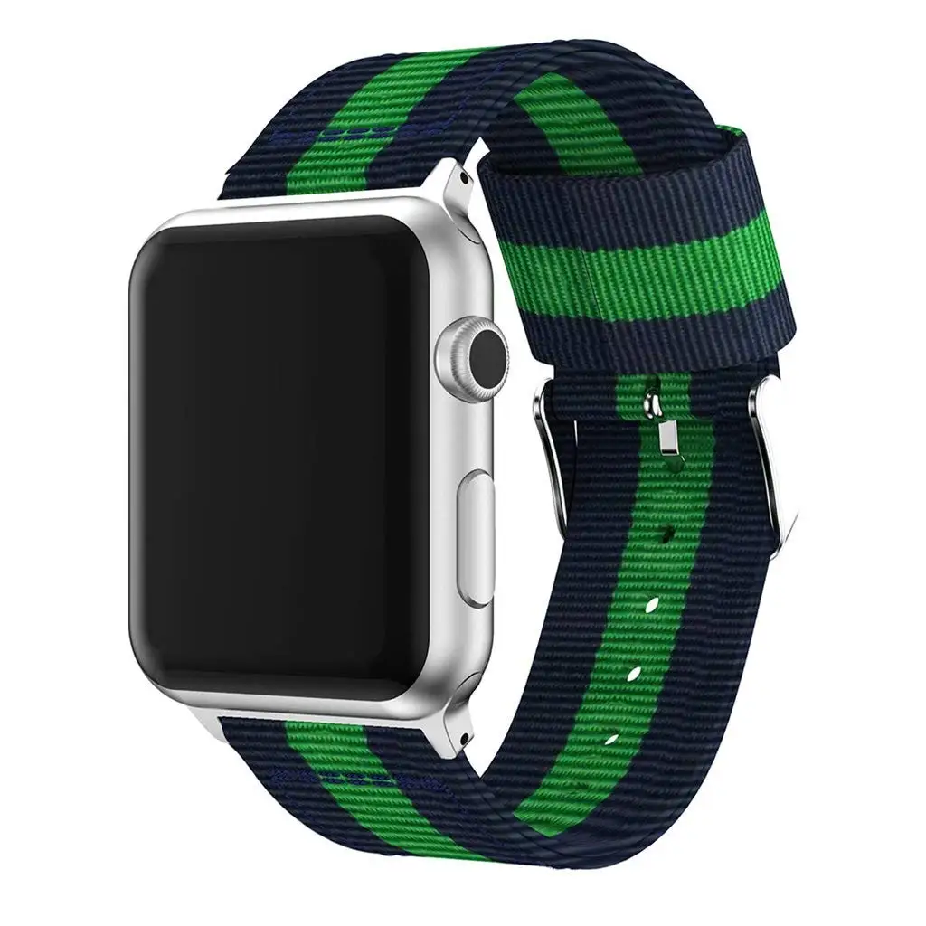 Yolovie нейлоновый тканый ремешок для Apple Watch 38 мм 42 мм 40 мм 44 мм Nato спортивные часы наручные полосы для iWatch Series5 4 3 2 1