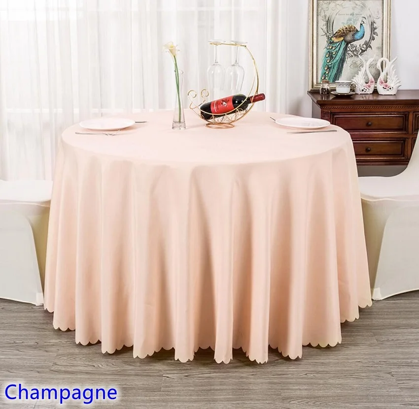 CHAMPAGNE 24 цвета, свадебные скатерти, скатерть, полиэстер, скатерть, для отеля, банкета, украшения для круглых столов - Цвет: CHAMPAGNE