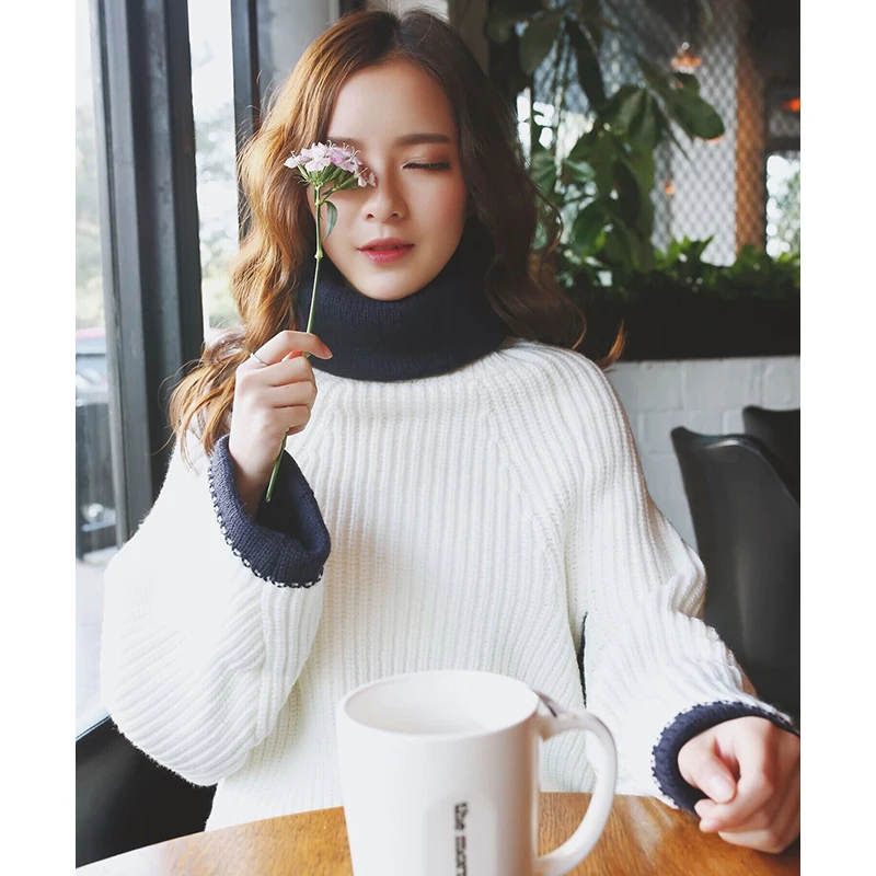 Свитера с высоким воротом длинным рукавом короткие пуловеры рукав летучая мышь