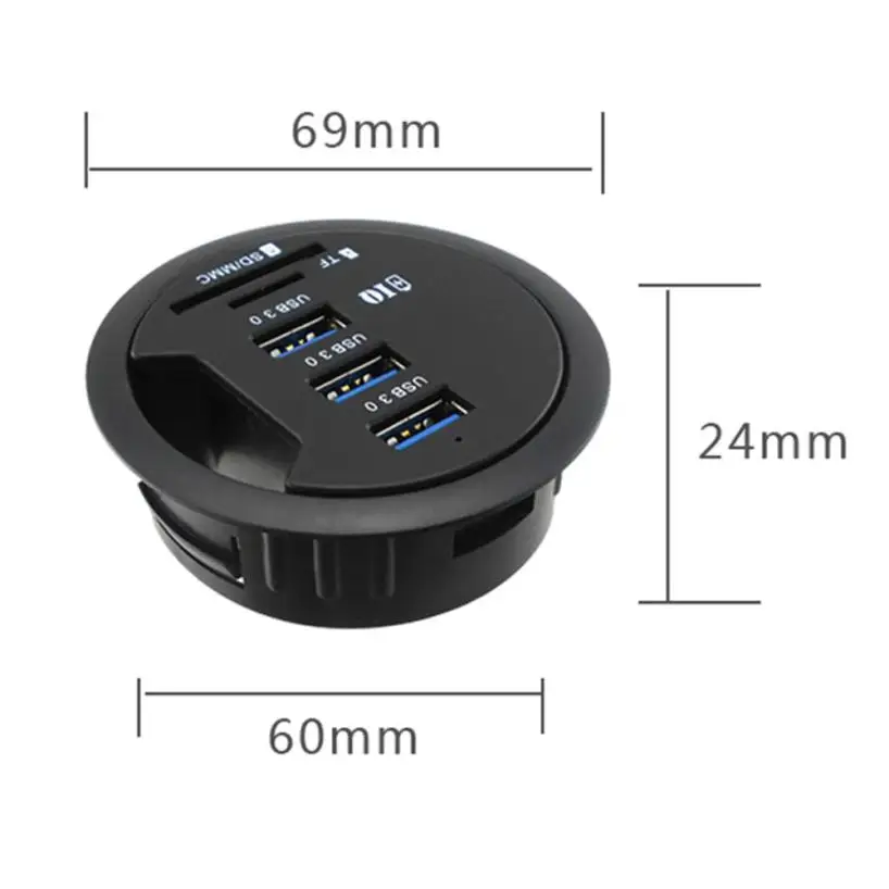 Новые аксессуары для ПК крепление в столе 3 портовый USB 0 концентратор адаптер с SD