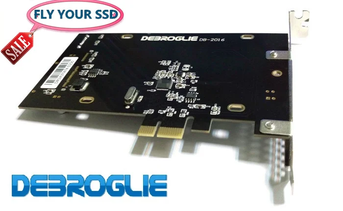 Высокоскоростная карта SATAIII до PCI E X1 DEBROGLIE для ПК или сервера с интерфейсом M3 Screw 4pcs