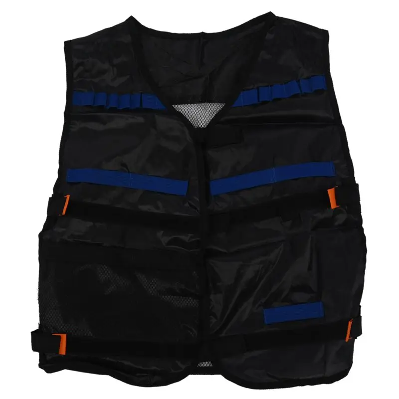Black Топ тактический жилет для 12 дротиков и 4 патронов в Nerf N Strike Games Black - Цвет: Black