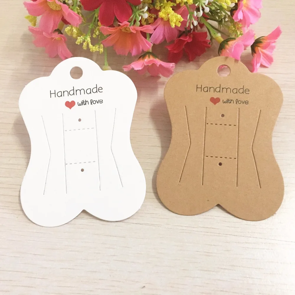 200 шт. заколки для волос из крафт бумаги Шпилька любовь|jewelry display cards|display cardpack card |
