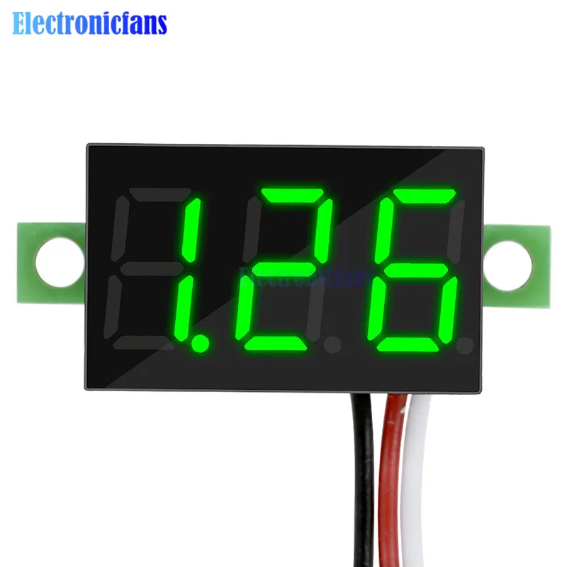 Светодиодный вольтметр 3 провода 0 36 дюйма 30 В постоянного тока|dc dc|voltmeter dcvoltmeter 0-30v
