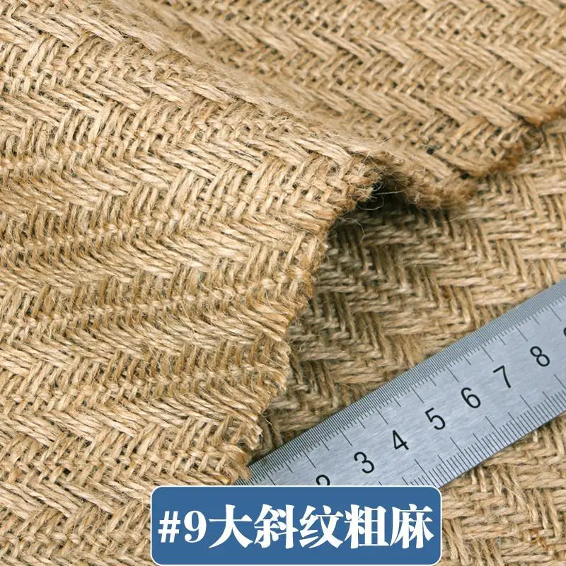 color 9 50x150cm Natural Burlap Fabric For Placemats Bags Tablecloth Background Decoration Mesh Linen Textile Cloth Costura Stof - Цвет: color 9