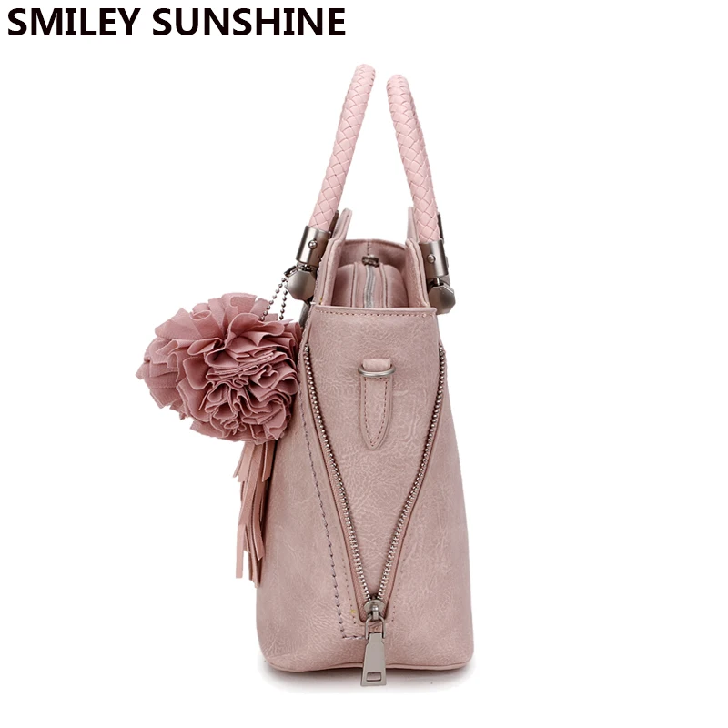 SMILEY SUNSHINE брендовая новая женская сумка с кисточкой на плечо винтажные ручные