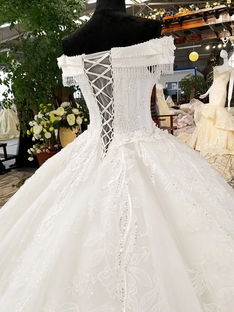 Платье для свадьбы noiva princesa кружевное с бусинами без рукавов открытой спиной