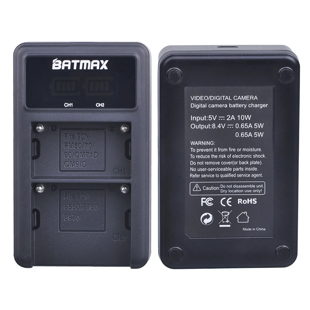 Batmax2шт NP F570 F550 Камера Батарея + usb портами и светодиодным индикатором двойной