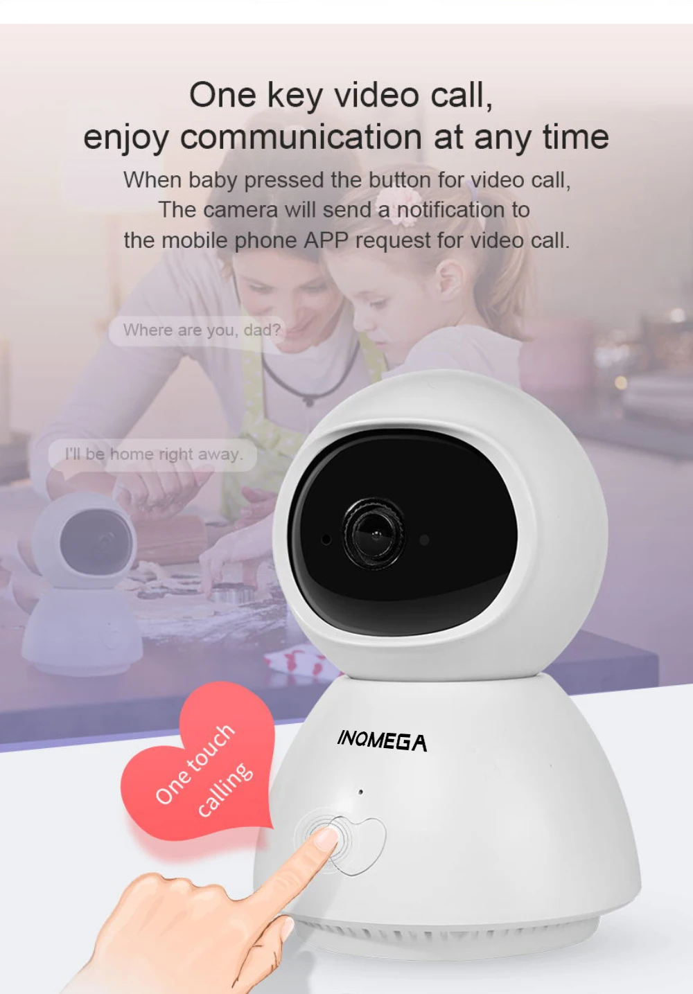 INQMEGA облачная Беспроводная ip-камера 1080P приложение обратный вызов автоматическое отслеживание Домашняя безопасность CCTV сеть Wifi Cam