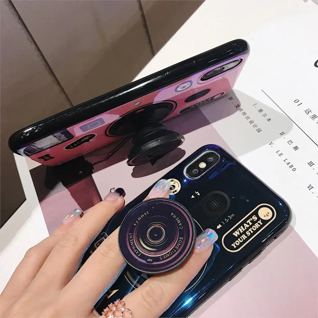 Blue Ray 3D Ретро чехол для телефона samsung Galaxy S7 Edge S8 S9 S10 Plus Funda Note 8 9 S10E Capa ремешок и