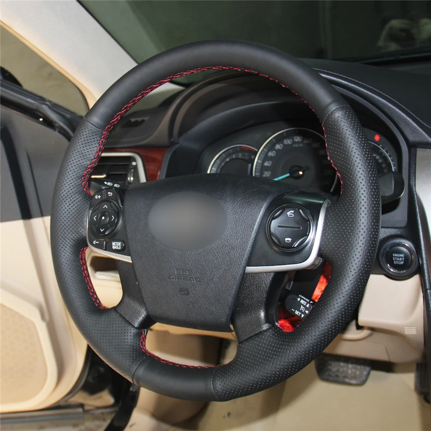 MEWANT черный кожаный чехол рулевого колеса автомобиля для Toyota Camry 2012 2013