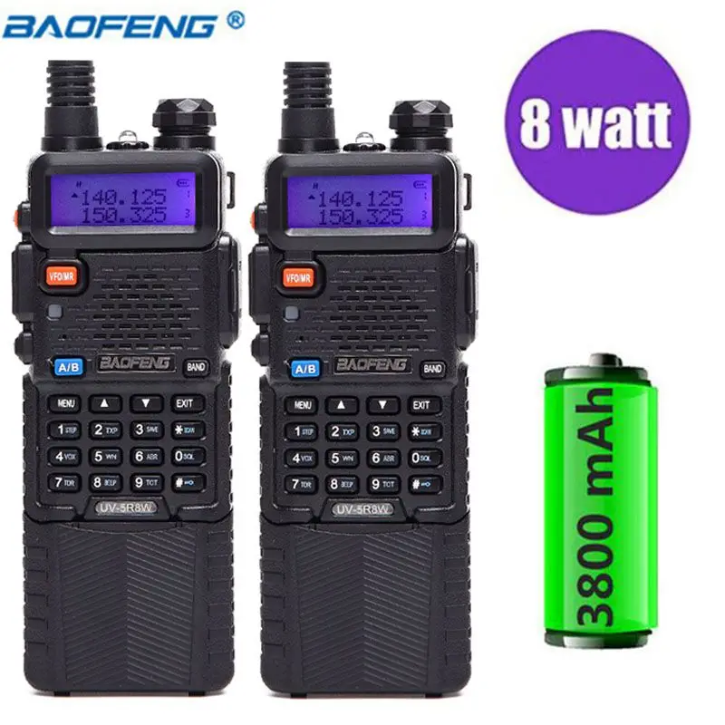 Портативная рация Baofeng UV 5R 8 Вт профессиональная CB радиостанция UV5R HF трансивер VHF