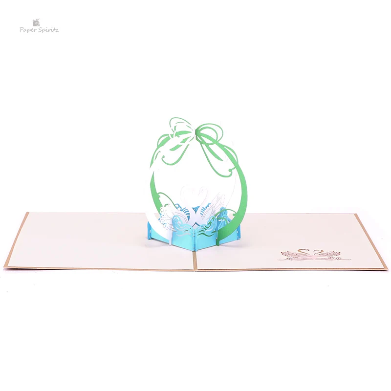 Бумага SPIRITZ Swan 3D лазерная бумага всплывающая карта с пустым конвертом