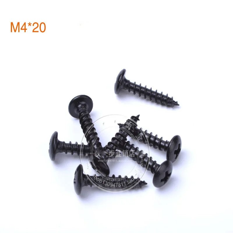 M4 * 20 большая плоская головка закаленные саморезы черные Phillips винтовые спикеры
