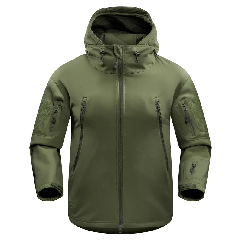Открытый Акула кожа мягкая оболочка Stormcoat камуфляжное худи ловли свитер