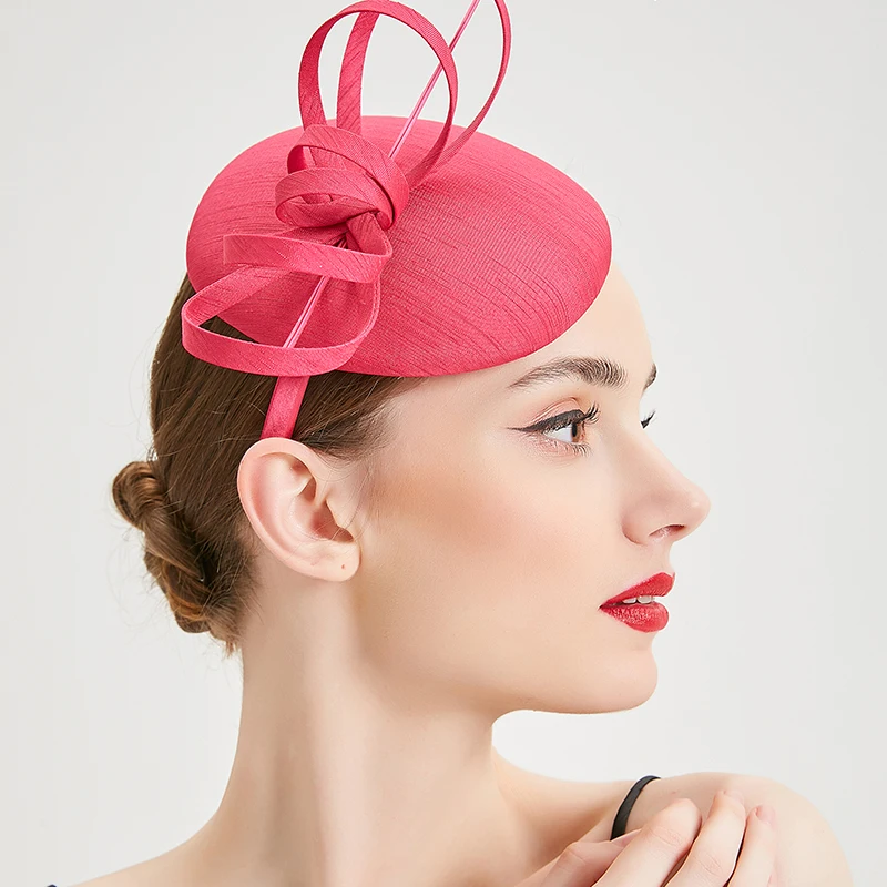 Новая модная элегантная шляпа Shantung Pillbox Чародейка Fedora шляпы с тканевой вихревой