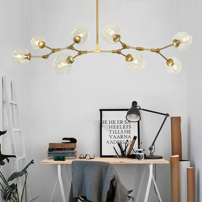 Vintage Magic Hanging Light Stylish Ball Industrial Loft Ironing Droplight Black Gold Tree Classic Modern LED Pendant Lamp | Лампы и