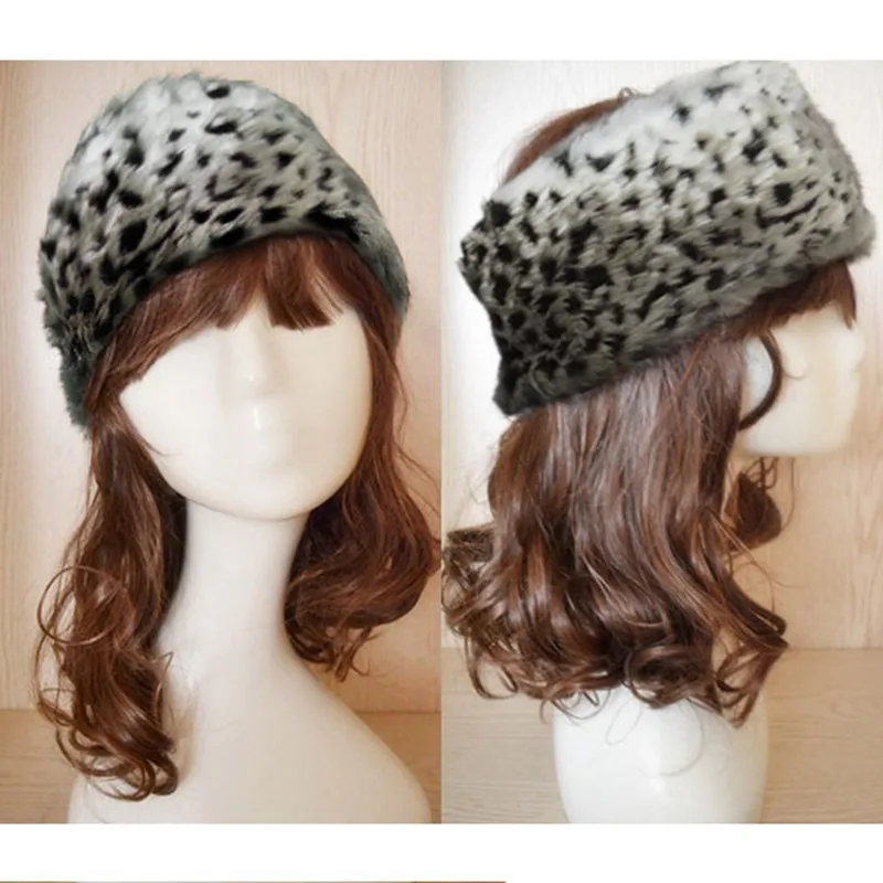 Новинка женские теплые меховые головные кольца шапки бини зимняя женская шапка