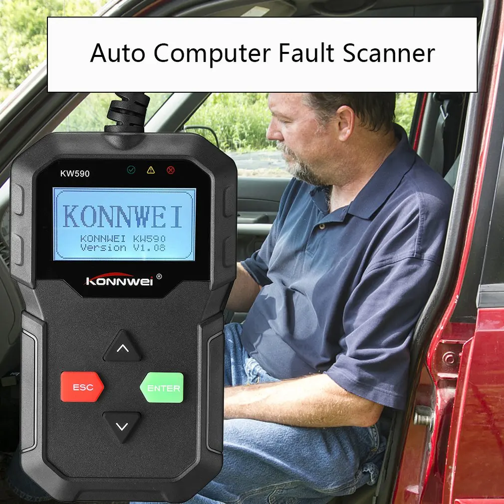 KW590 приспособление для диагностики obdii Автомобильный сканер устранения