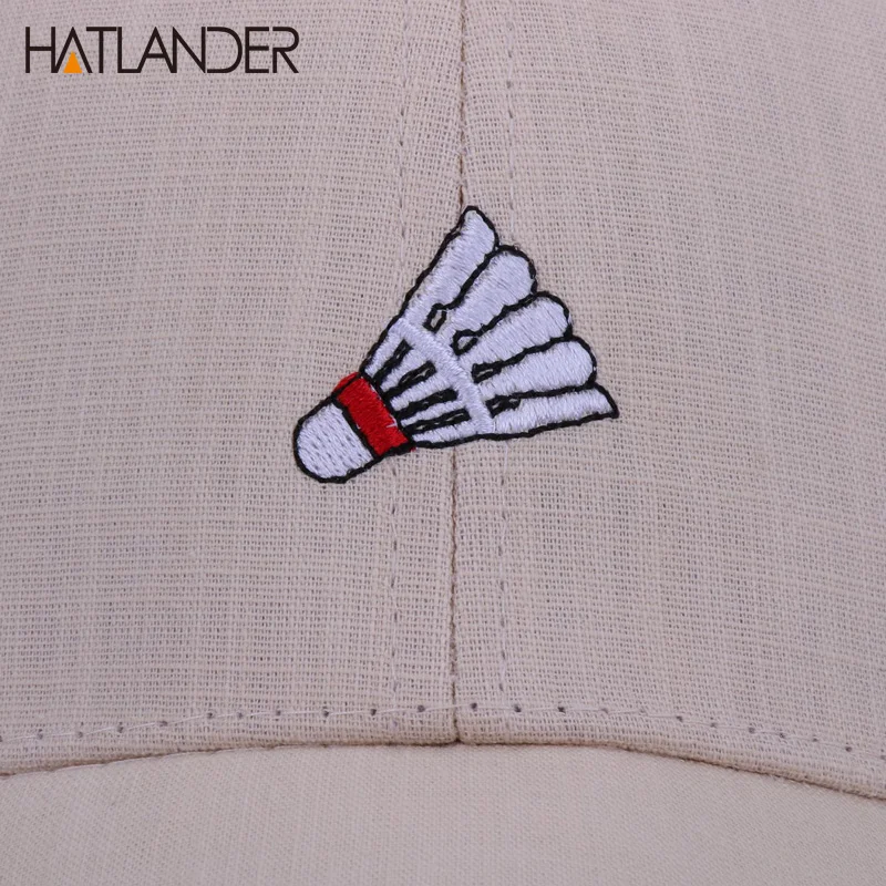 Бейсбольная кепка Hatlander с вышивкой для бадминтона изогнутая летняя snapback Кепка